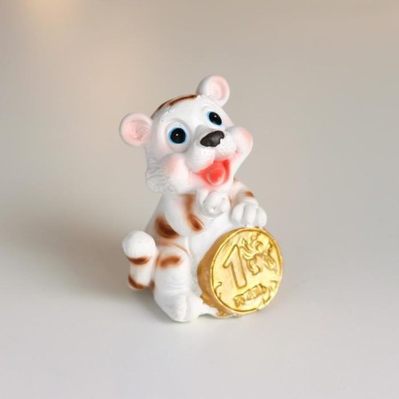 Polystone souvenir "Tigeron with gold ruble/hill" mix 6.8x4.7x5.5 cm-3