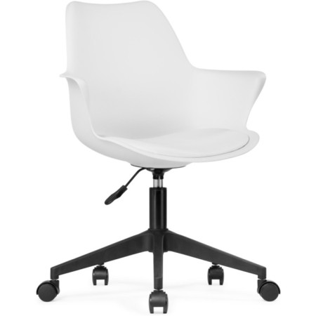 Computer chair Tulin plastic/eco -leather, black/white 60x60x83 cm
