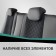 Auto-Chekhli for Mitsubishi Outlander, 2005-2012, black eco-leather/suede black rhombus