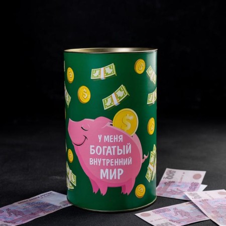 Копилка XXL «Денег много не бывает», 20 х 12,5 см-3