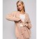 Women's costume (cardigan/trousers), beige color, size 42-46 (One size)