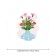 Tables on the table “Flowers in a vase”, round, oxford, elastic band, size 140x140 cm, diameter 105-120 cm