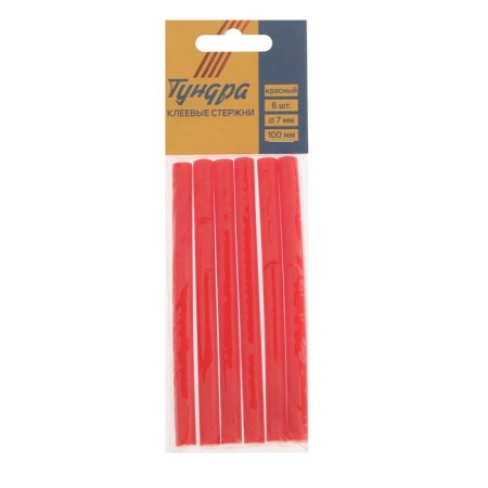 Glue rods tundra, 7 x 100 mm, red, 6 pcs.-5