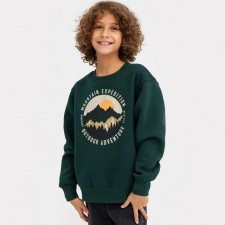 Svitshot for a boy, I am launched, fir color, height 98-104 cm