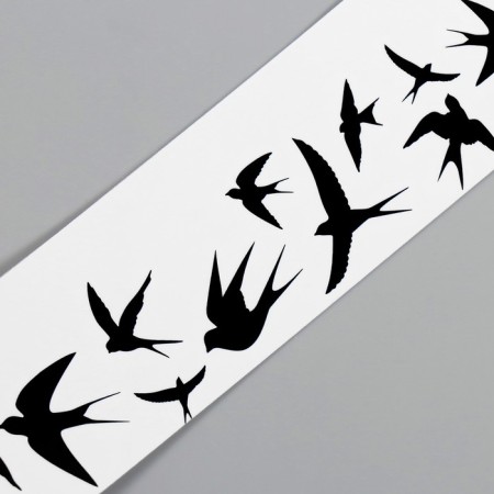 Tattoo on the body Black "Bracelet. Swallows" 20x3 cm-5