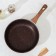 Granit Ultra Red, D = 26 cm pan, plastic handle, glass cover, anti -stick coating, brown color
