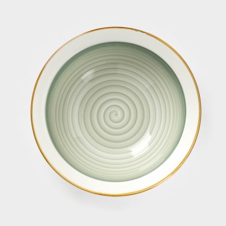 Ceramic “Crafts” salad bowl, 1.4 l, 23 × 8 cm, dark green color-1