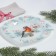 Plate flat New Year's expensive attention "bullfinch", 20 cm, glass