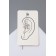Earring "Kaff" Pin, a four -leaflet, white color in silver