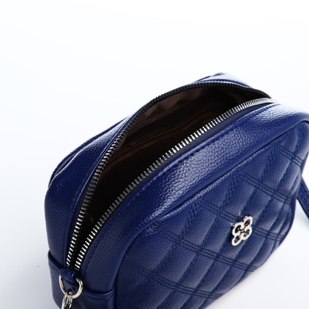 Bag Cross-Bodi with a zipper, blue color-5