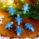New Year! Brongs for the decor "Snowflakes" are blue, 6 pcs.