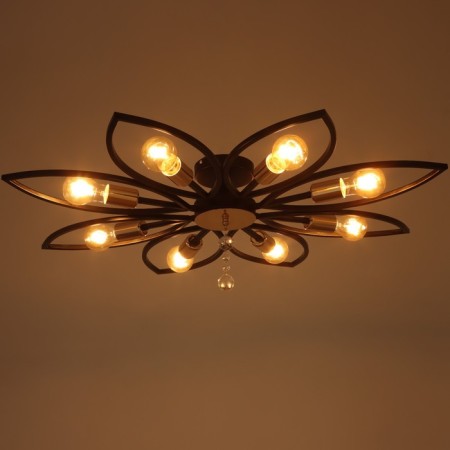 Chandelier 2138/8 E27 40W black and gold 80x80x20 cm Bayerlux-2