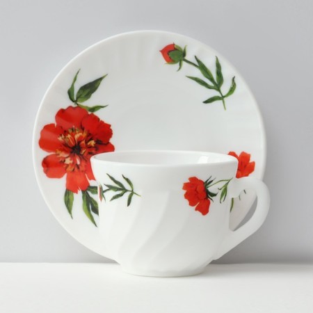 Service table "velvet rose", 37 items, glass ceramic-2