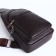 Male sling bag, artificial leather, headphone opening, brown color