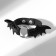 Bracelet Leather "Bat", black color in silver