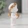 Polystone souvenir "Angel in a wreath with a heart" White with gold 5.2x2.5x2.7 cm