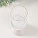 Ceramics candlestick, glass for 1 candle "ibis" d = 7.5 cm white 10.5x10.5x29.5 cm