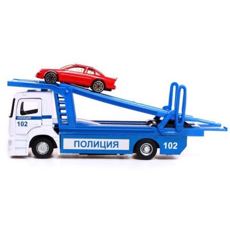 Metal machine KAMAZ "Auto Police", 20cm, movable parts, light, sound-3