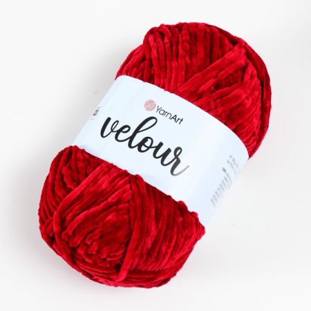 Yarn "Velour" 100% micropoliester 170m/100g (847 Bordeaux)-1