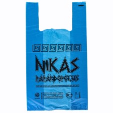 Package Polyethylene T -shirt 30 + 16 x 55 cm, 20 μm, blue 