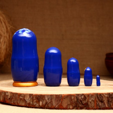 Matryoshka 5-doll "Vlad blue", 10-11 cm-1