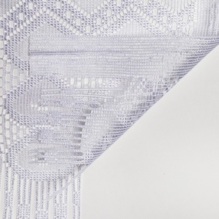 Tulle to the kitchen with a curtain tape, 170x250 cm, white color, 100% polyester-4