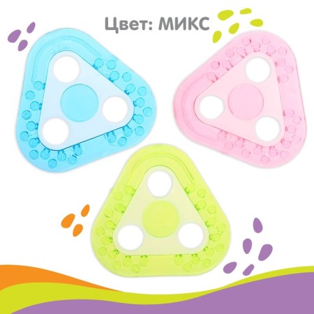 Silicon “Triangle” teething, mix color, crush me-2