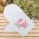 Mitten for a bath with embroidery "In a healthy body Healthy mind" The first variety