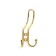 Furniture tundra hook TKT002 Light, three -rod, gold
