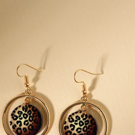 Earrings with rings "just be the queen"-4