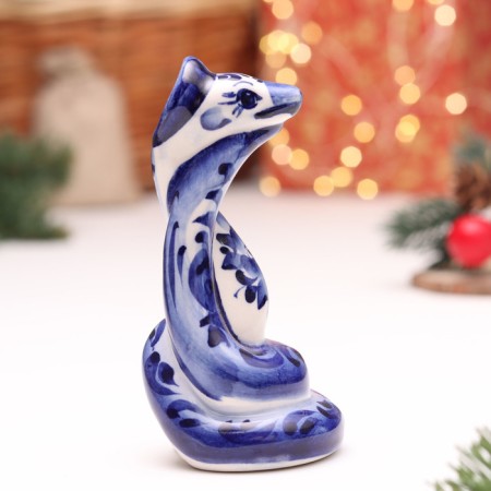 Souvenir "Snake", No. 4, Gzhel, 11 cm-3