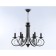 Suspended chandelier Ambrella Light, Modern, TR9612, 6HE14, Black Color