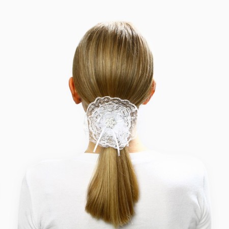 Outlet. Bant for hair on elastic band, white, 10.5 cm, Minnie Mouse-1