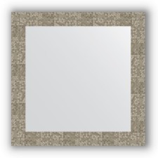 Mirror in the baguette frame - honeycomb titanium 70 mm, 66 x 66 cm, evoForm