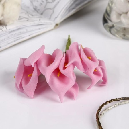 Decor for creativity "Calla" mix, 11 cm (1 set = 1 bouquet) in the bouquet 12 flowers-1