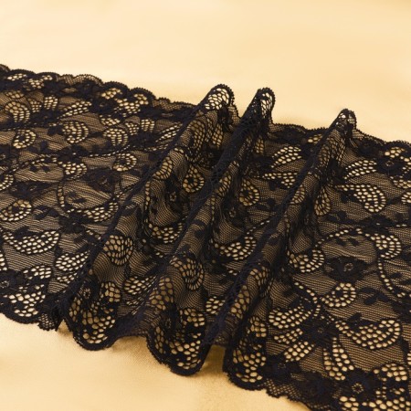 Lace elastic fabric, 180 mm × 2.7 ± 0.5 m, black color-2