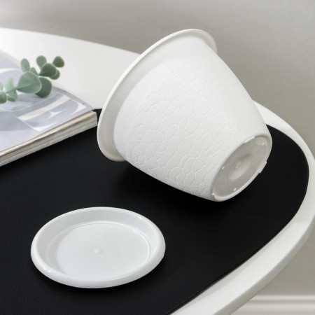 Pot with the Podon "Rosalia", 800 ml, white color-3