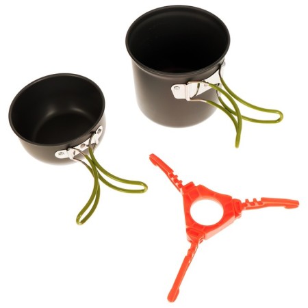 Set of tourist dishes Maclay: 2 pots, devices, burner, corkscrew, rag, carbine-15