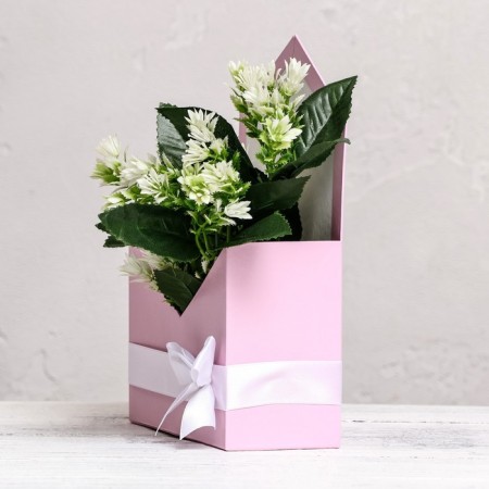 Envenue with a bow, pale pink 18 x 24 x 7 cm-1