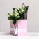 Envenue with a bow, pale pink 18 x 24 x 7 cm