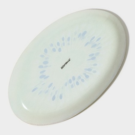 Glass Soldier Oval Dula "Romantic Kiwi", 24.5 × 15 cm, green color-5