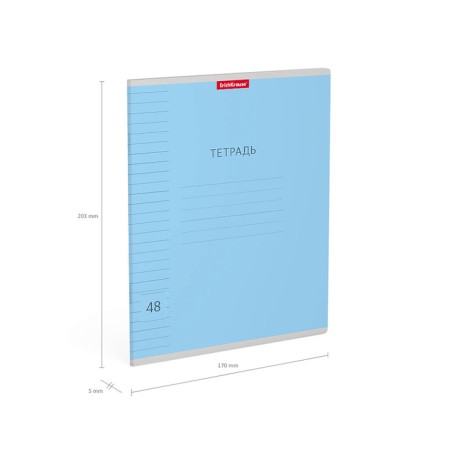Notebook of 48 sheets in the Erichkrause line "Visio classic", cover coated cardboard, OFSET block 100% whiteness, mix-7