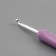 Knitting hook, with a plastic handle, d = 5 mm, 14 cm, lilac color