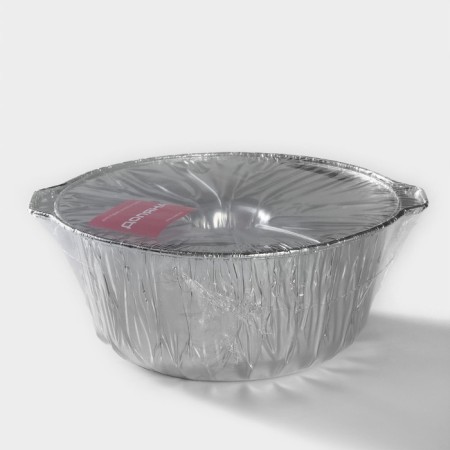 Cauldrons form for baking (pan with a lid) from foil, 3.5 liters-6