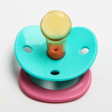 Latex orthodontic “tenderness” nipple with a ring, from 0 months, Mix color-3