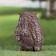 Garden figure "owl" dark, 9x9x14cm ////