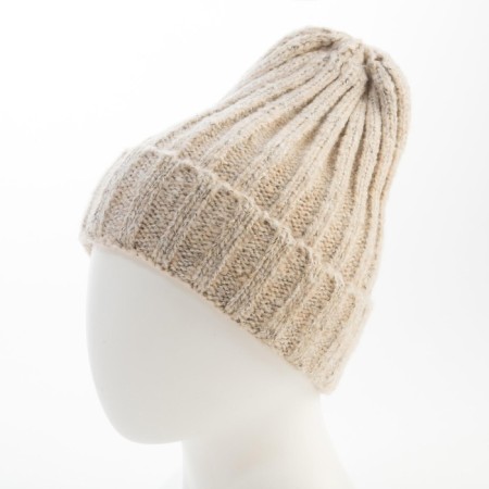 Women's hat minku with gateway, size 54-56, beige color-3