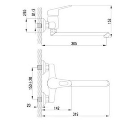 Kitchen mixer Lemark Luna LM4111C-1