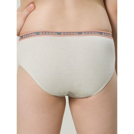 Panties for girls, height 98 cm, color light gray, peach, emerald, 3 pcs-6