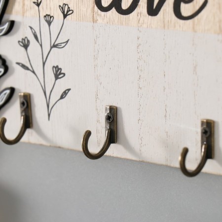 Decorative wood hooks "Love. Flowering" 20x14 cm-2